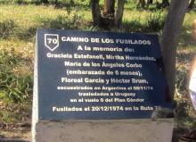 Foto: Comisión por la Memoria de los Fusilados de Soca/ señalización (21/12/2013)